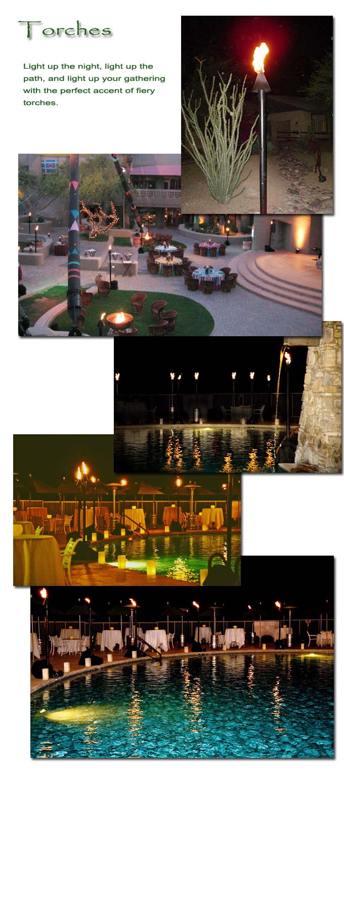 Floating fire pits for that special atmosphere.